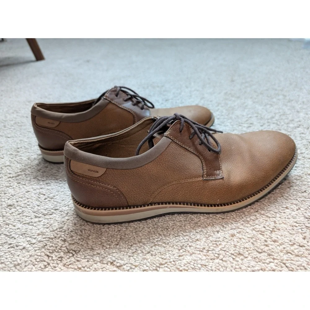 J. Ferrar Thornton 014-1242 Oxford Shoes Mens 10M Synthetic Brown Memory Foam